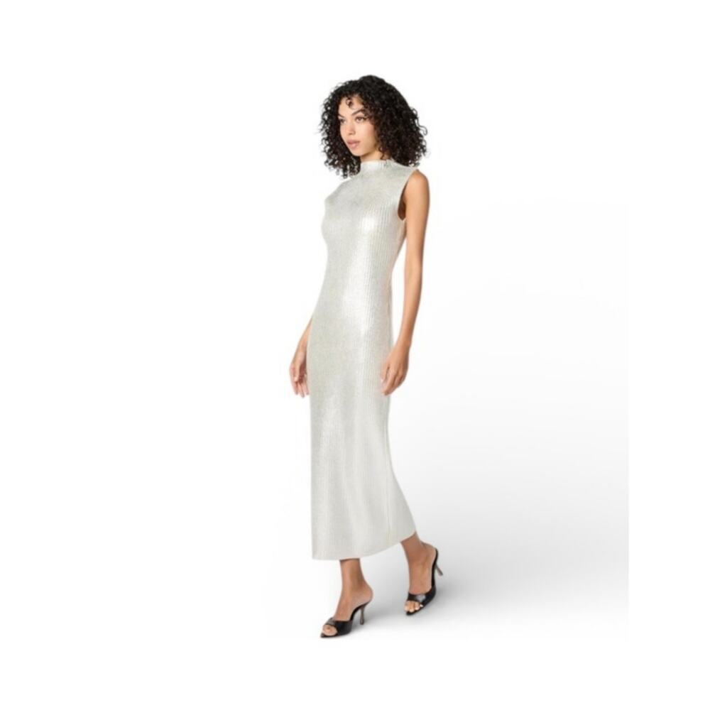 NWT The Drop Womens Jodi Mock Neck Dress Sweater Maxi Size L
